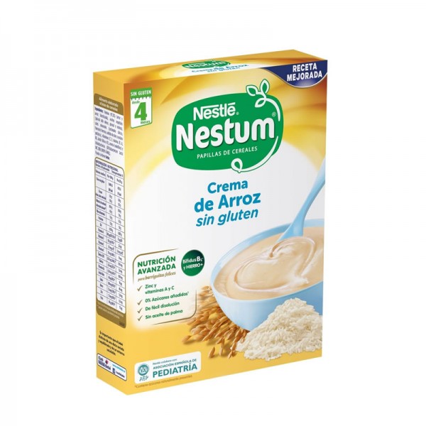 Papilla Nestlé Nestum Crema de Arroz Sin Gluten