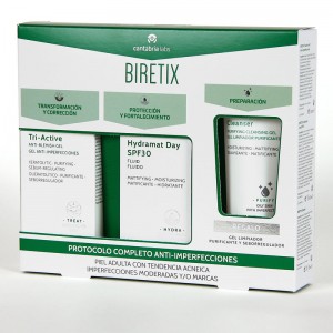 Cofre Biretix Tri-Active Gel Antiimperfecciones + Hydramat Day SPF30