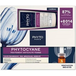 Cofre Phytocyane Ampollas Caída Progresiva Mujer + Champú