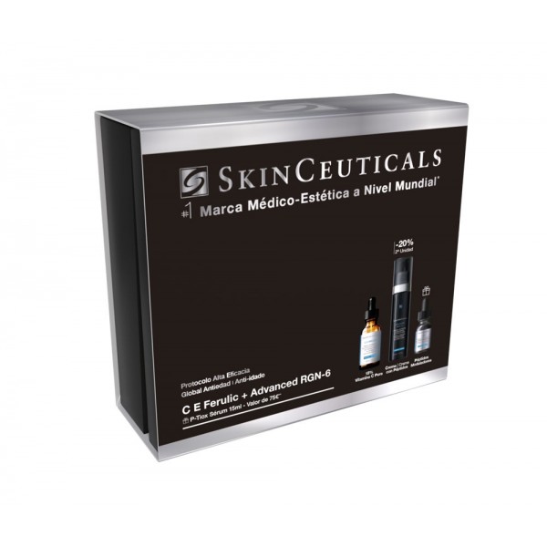 Cofre SkinCeuticals CE Ferulica + Advanced RGN-6 + Regalo P-TIOX 15 ml Cofre SkinCeuticals CE Ferulica + Advanced RGN-6 + Regalo P-TIOX 15 ml