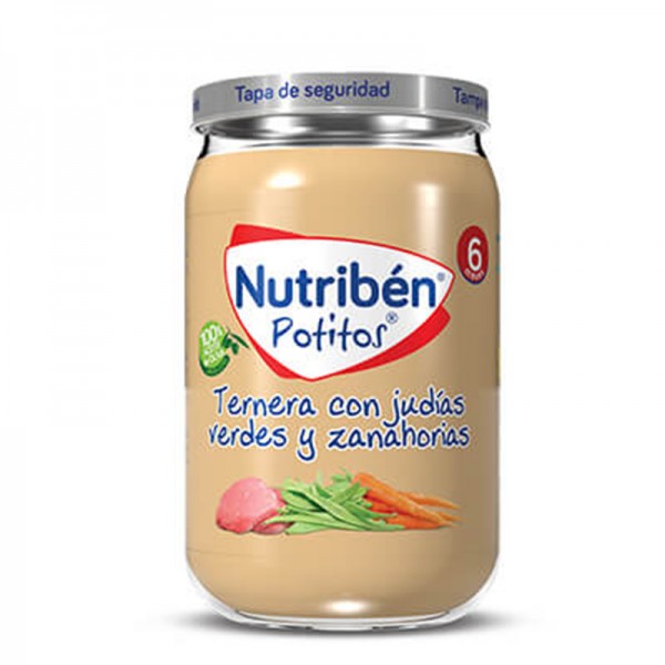 Nutribén Potito Ternera con Judías Verdes y Zanahorias