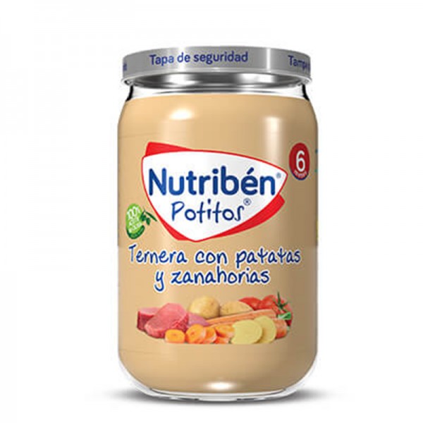 Nutribén Potito Ternera con Patatas y Zanahorias